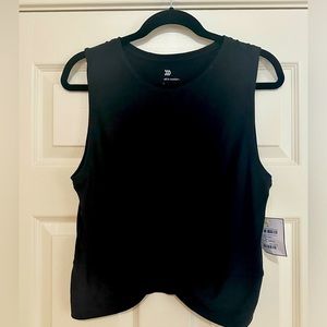 NWT All in Motion Women’s Twist Front Tank Top in Black Size Large